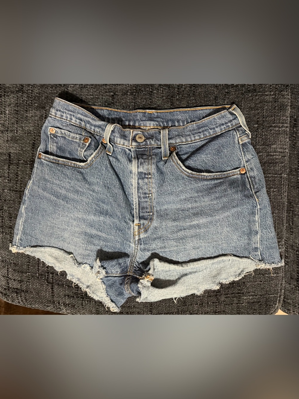 Levi's Blue Denim Cutoff Shorts